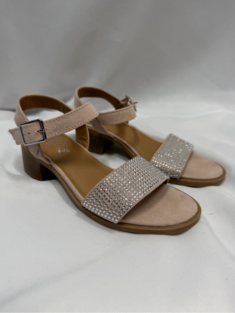 Art Class | Dress Heels Rhinestone Light Pink Sandals Shoes Little Girl Size 13